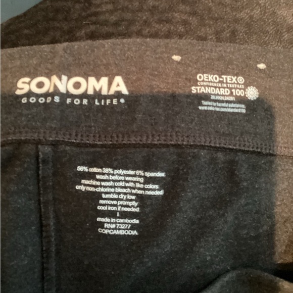 Sonoma Goods For Life pull on dark gray legging Woman’s size Large - Picture 3 of 9